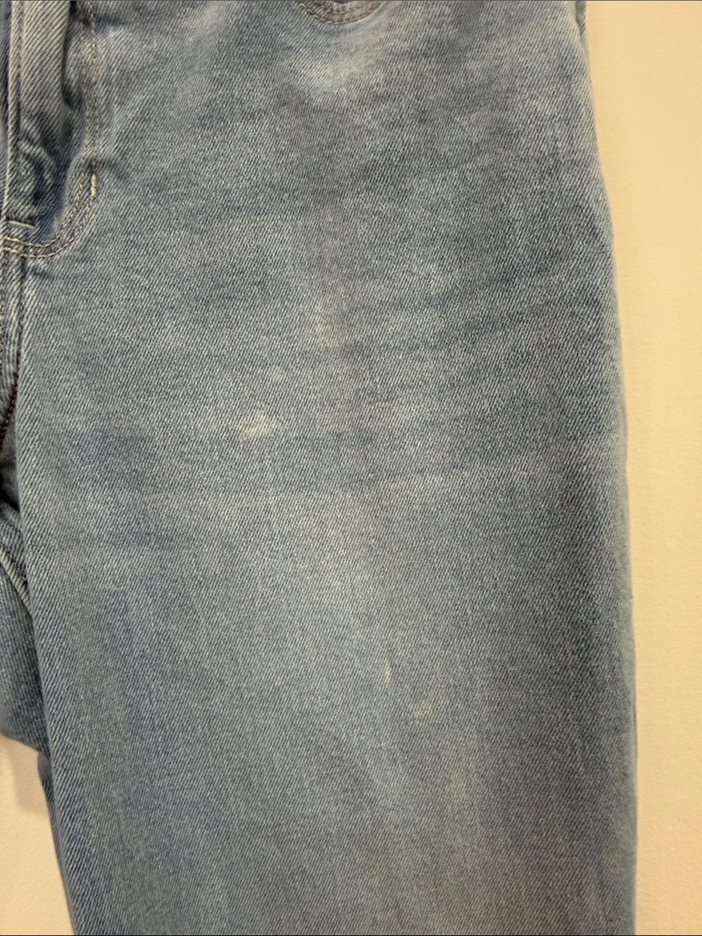 Hollister Light Blue High Rise Flare Jeans with Knee Rips - Long Length - Picture 3 of 9